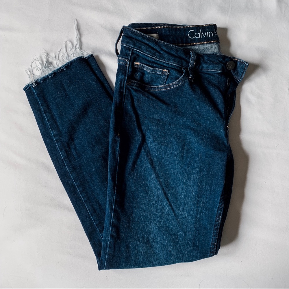 Calvin Klein Distressed Ankle Jeans